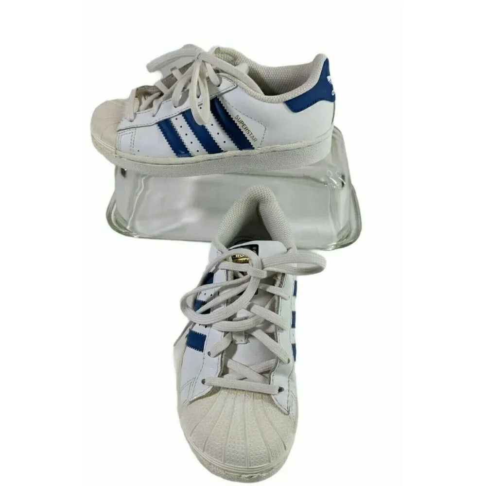 Adidas Superstar Sneakers White Blue  Leather‎